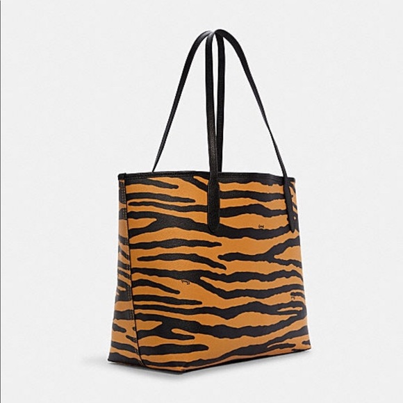 Coach City Tote with Tiger Print - Picture 2 of 4